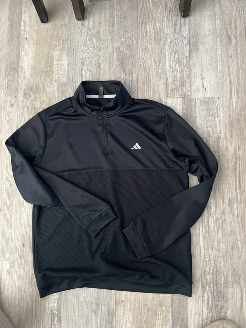 adidas Black Quarter-Zip Performance Pullover Jacket